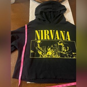 Nirvana cropped hoodie